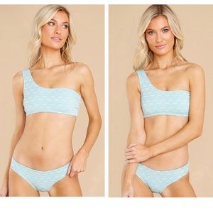 Solid & Striped Desi Bikini Set in Metallic Zigzag, size XS